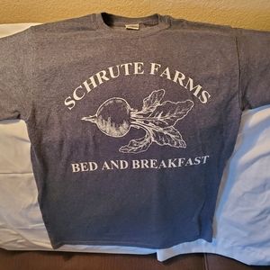 Schrute Farms, Bed & Breakfast, Gray. The Office. Men's, Small Tee Shirt
